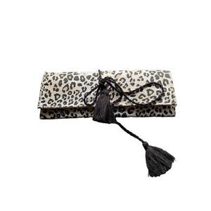 Chicos Travel Jewelry Roll Leopard Print New with tags